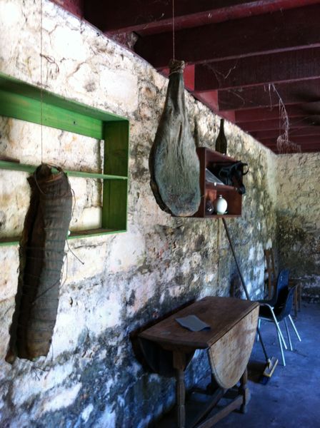 Curing meats in James Erskine's historic cellar
