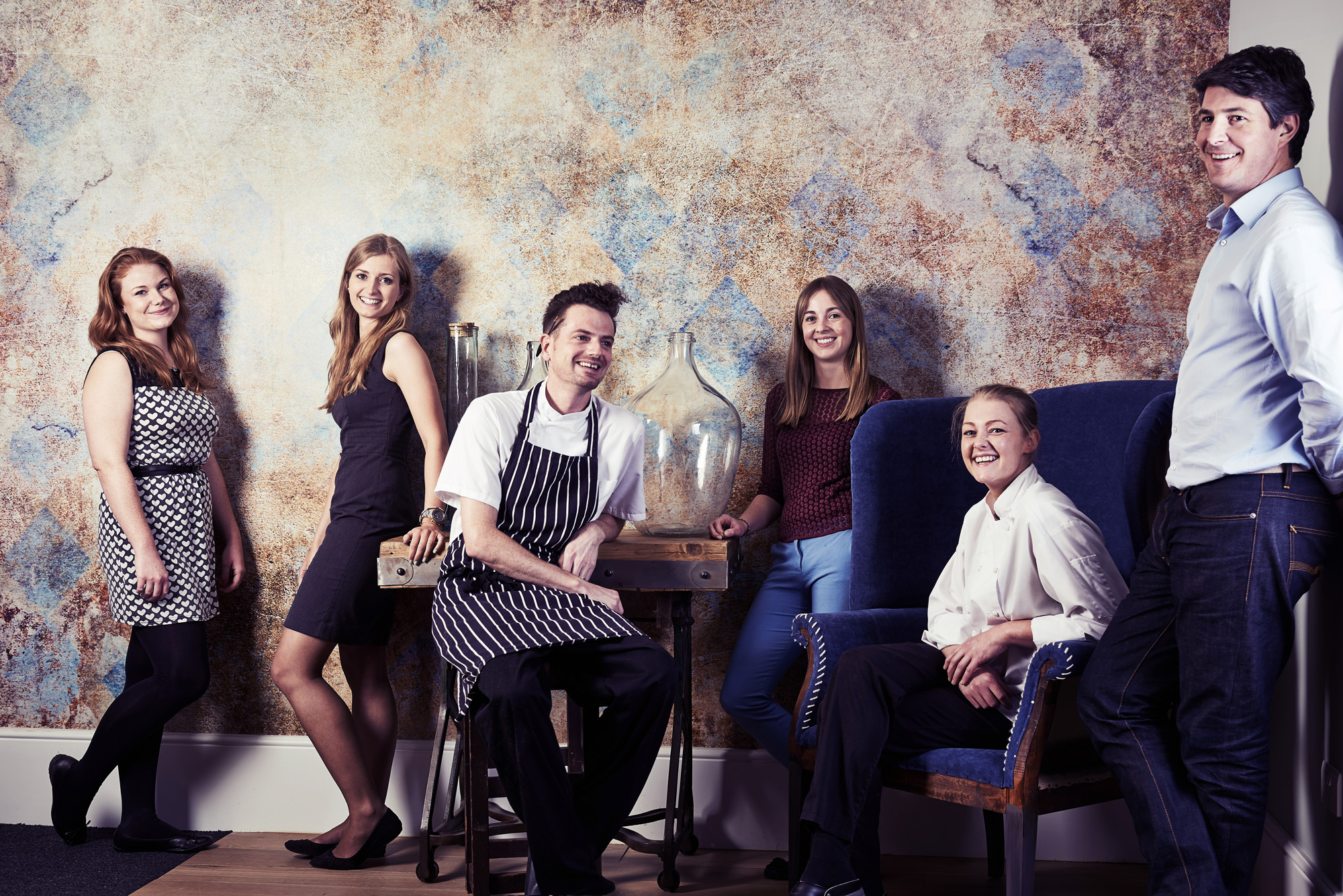 Piers (right) and his team at Church Street Tavern