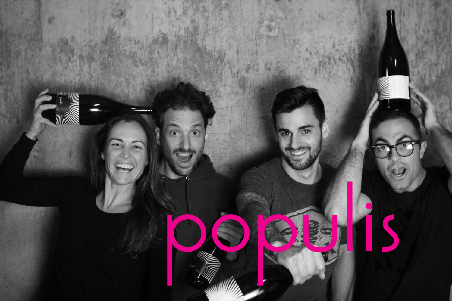 populis founders: Martha Stoumen, Diego Roig, Sam Baron & Shaunt Oungoulian. (Photo credit: http://www.populiswine.com/)